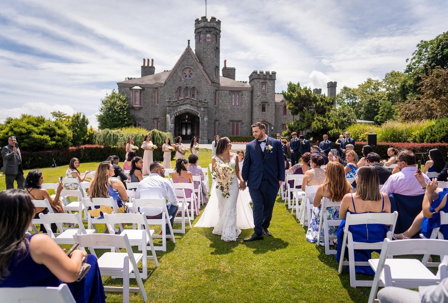 Couple on Wedding Walkway